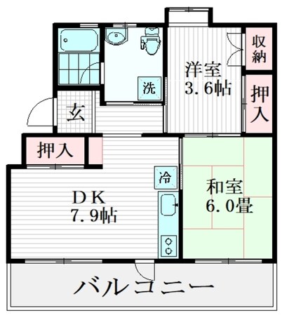 稲毛団地12棟の物件間取画像